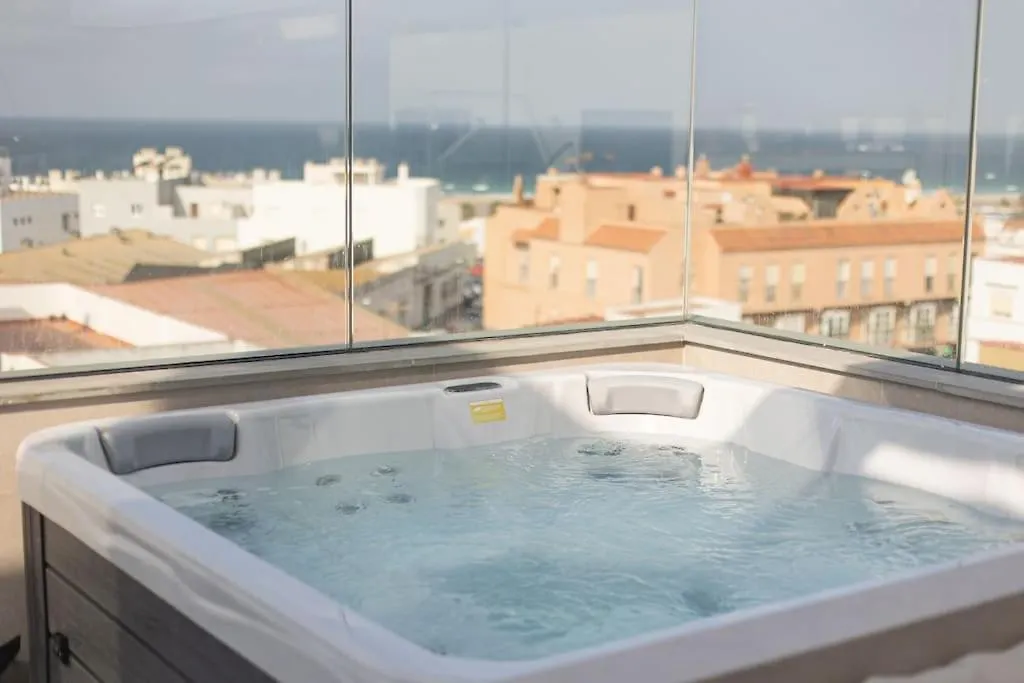 Atico Superior Con Terraza Vistas Jacuzzi Y Wifi - Poniente Penthouse Apartment Tarifa 0*,